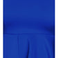 Plus Size Gala Asymmetrical Blue Maxi Shirt Dress