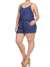 Plus Size Loving Spring Days Blue Romper