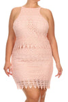 Plus Size Lace Boho Bombshell Crochet Dress