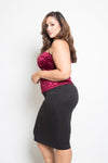 Plus Size Velvet Tube Top