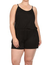 Plus Size Loving Spring Days Black Romper