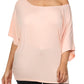 Plus Size Essential Off The Shoulder Pink Top