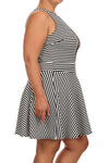 Plus Size Let's Party Striped Skater Dress