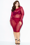 Plus Size Diamond Sparkling Sequin Dress