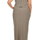 Plus Size Memorable Drapey knot Front Taupe Dress