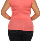 Plus Size Chic Drapey Cross Over Coral Top