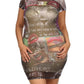 Plus Size Forever Young And Wild Graphic Print Dress