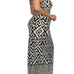 Plus Size Stylish Tribal Print Maxi Dress
