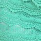 Plus Size Layered Lace Banded Mini Mint Shorts