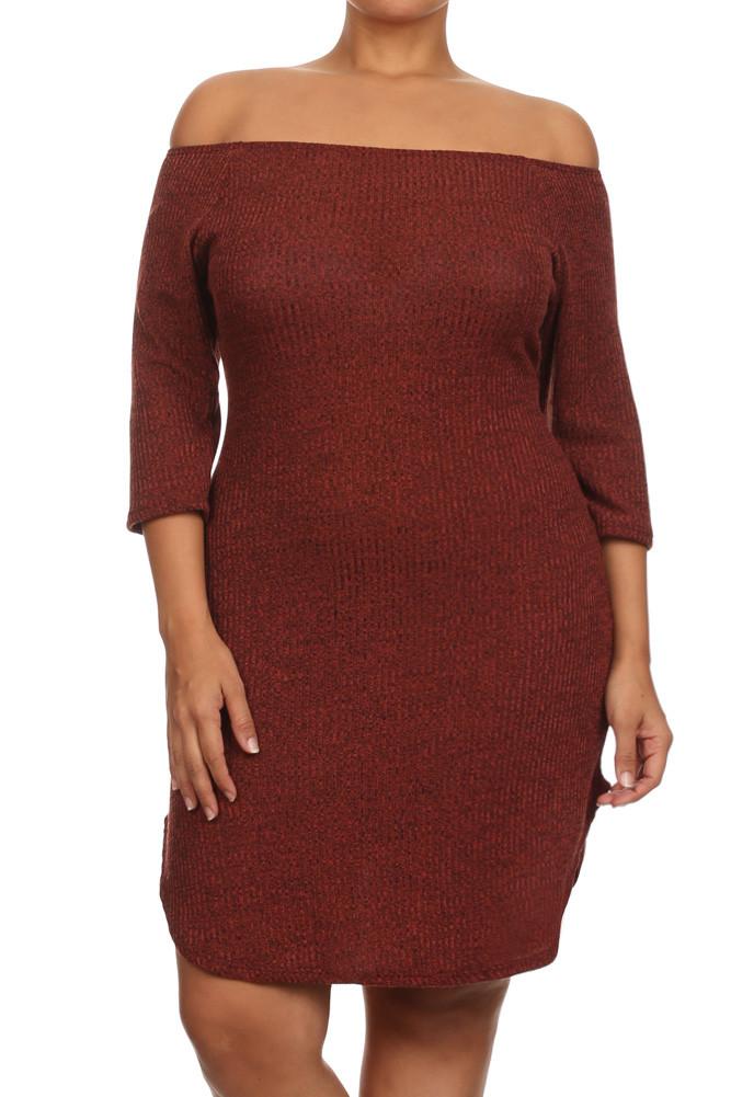 Plus Size Chic Mini Sweater Dress