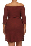 Plus Size Chic Mini Sweater Dress