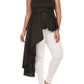 Plus Size Gala Asymmetrical Black Maxi Shirt Dress
