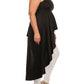 Plus Size Gala Asymmetrical Black Maxi Shirt Dress