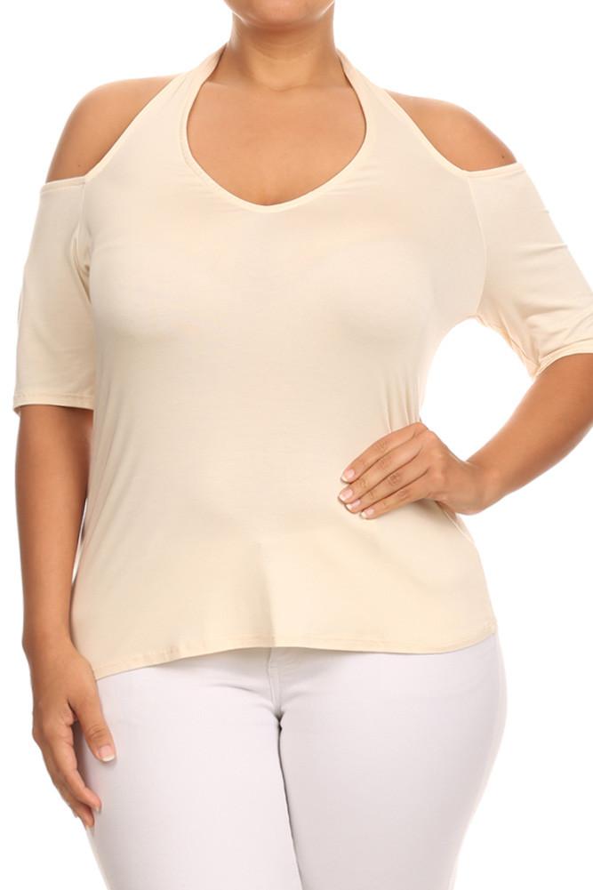 Plus Size Cold Shoulder Babe Top