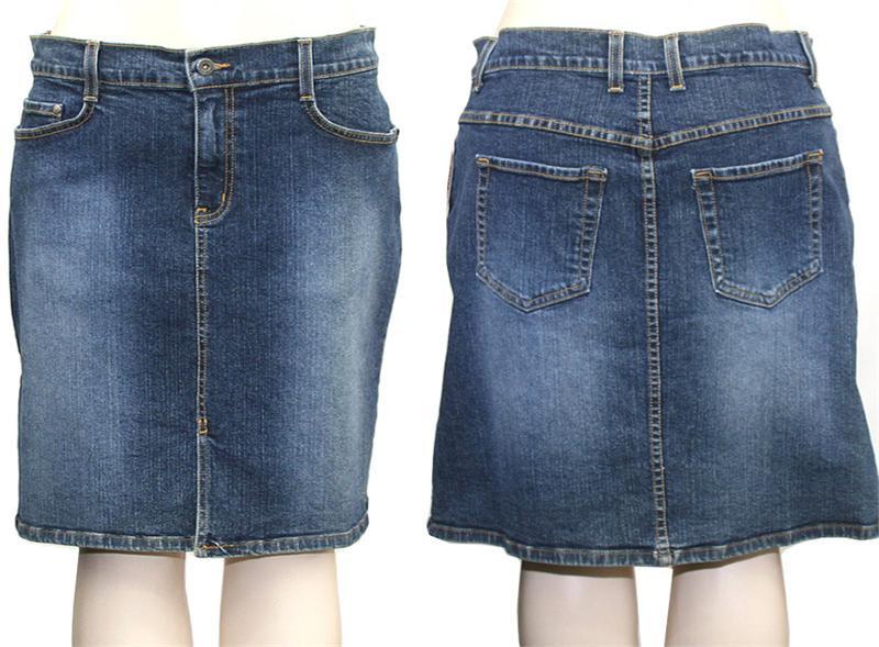 Washed Trendy Denim Skirt