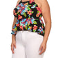 Plus Size Garden Love Floral Peplum Tank