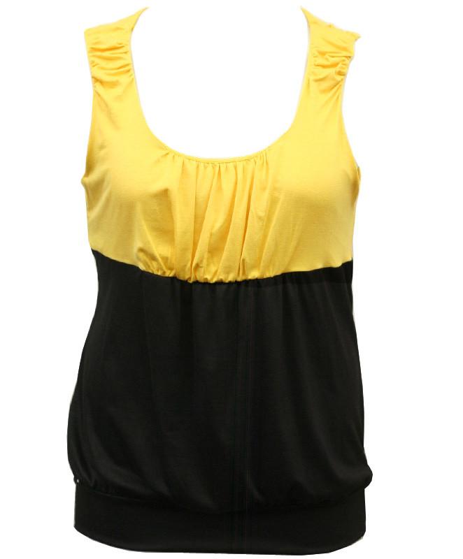 Two Tone Bubble Yellow Top
