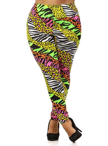 Plus Size Party Animal Print Leggings