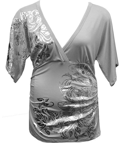 Trendy Kimono Grey Blouse
