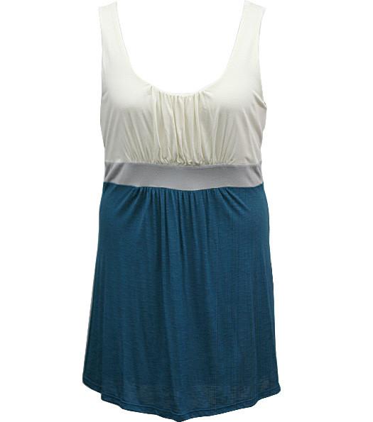 Plus Size Simple Elegant Cute Blue Tank