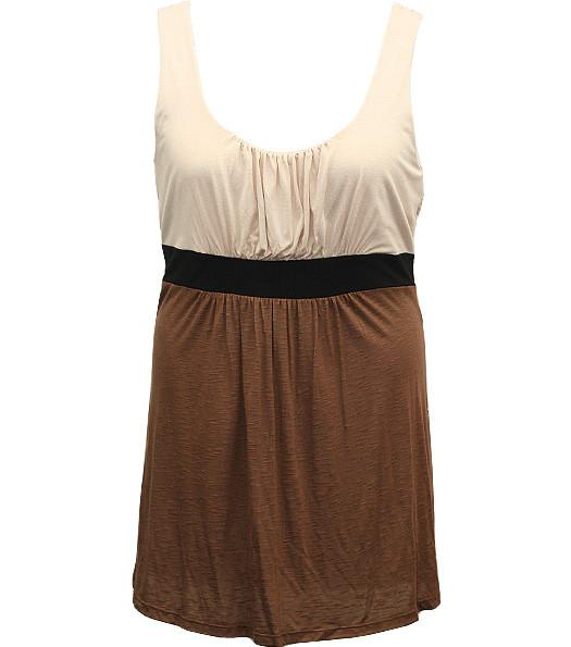 Plus Size Simple Elegant Cute Brown Tank