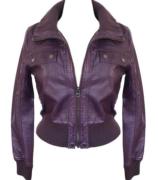 Plus Size Sexy Diva Bomber Purple Jacket