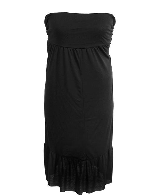 Plus Size Soft Sexy Black Tube Dress