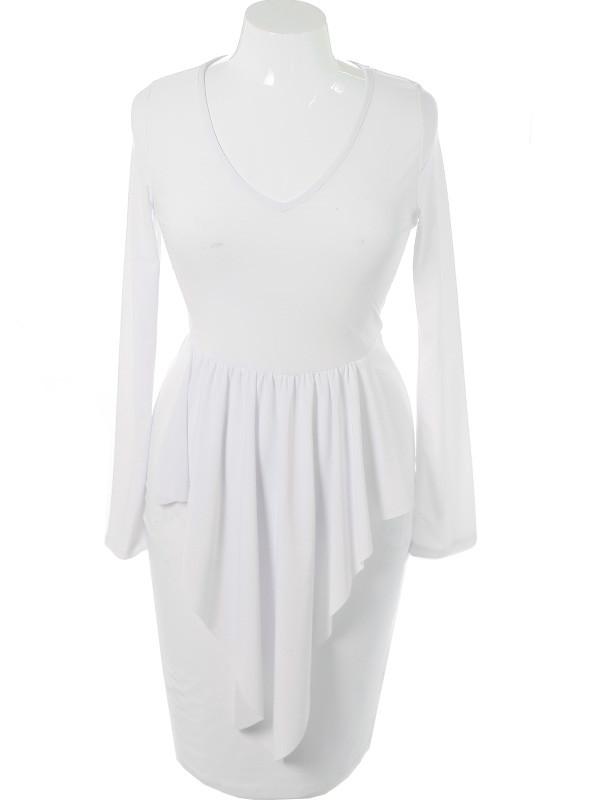 Plus Size Layered Point Skirt White Dress