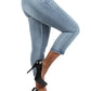 Plus Size Booty Lifter Colombian Capri Denim Jeans
