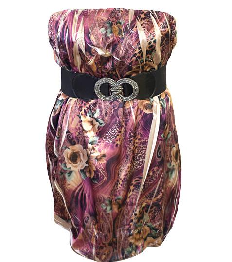 Plus Size Sexy Diva Colorful Buckle Dress