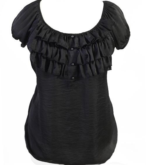 Plus Size Ruffled Sexy Blouse