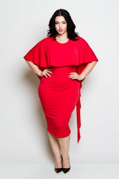 Plus Size Short Sleeve Cascade Dress [SALE]