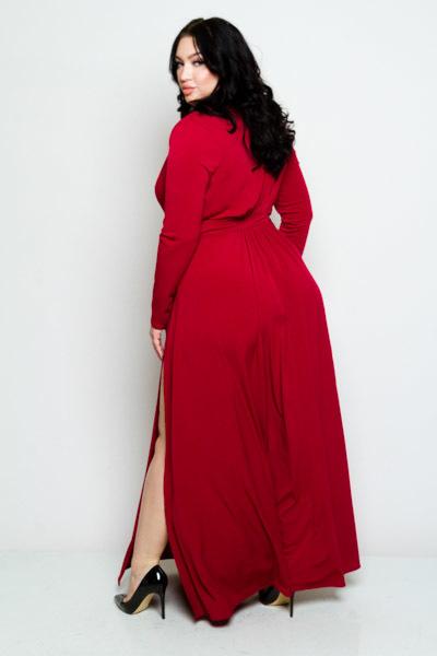 Plus Size Sexy Maxi Long Sleeved Dress Item