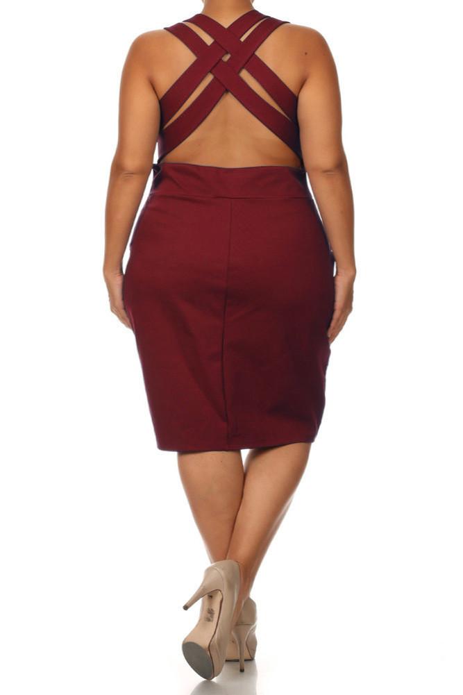 Plus Size Love At Last Criss Cross Back Dress