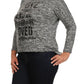 Plus Size Love And Be Loved Knitted Black Top