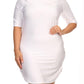 Plus Size Silky Fabulous White Tunic Dress