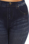 Plus Size Stretchy Distressed Blue Jeggings