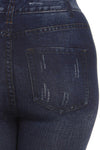 Plus Size Stretchy Distressed Blue Jeggings