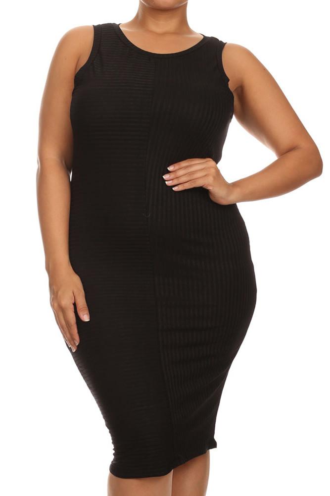 Plus Size So Fly Ribbed Midi Dress