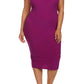 Plus Size Sweet Talker Off The Shoulders Purple Midi Dress