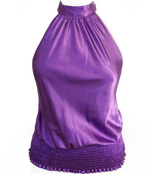 Plus Size Silky Satin Purple Choker