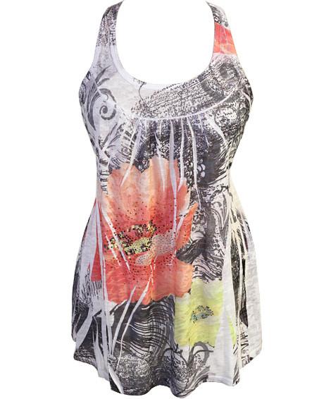 Plus Size Light Mini Dress Tank Top