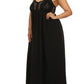 Plus Size Love Struck Crochet Black Maxi Dress