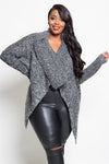 Plus Size Knit Cardigan Sweater