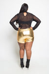 Plus Size Sleek Shining Shorts