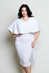 Plus Size Short Sleeve Cascade Dress [SALE]