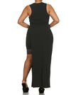 Plus Size Love Desire High Slit Maxi Bodycon Dress