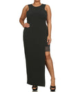 Plus Size Love Desire High Slit Maxi Bodycon Dress