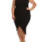 Plus Size Mesmerize In Pleats Black Dress