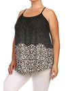 Plus Size Lovely Polka Dot Paisley Print Top